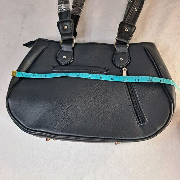 Unbranded Concealed Carry Hobo Bag Skull with Flames Western Goth Studded - Picture 9 of 13